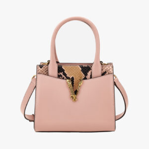 Top Handle In Calf Leather-Printed Python
