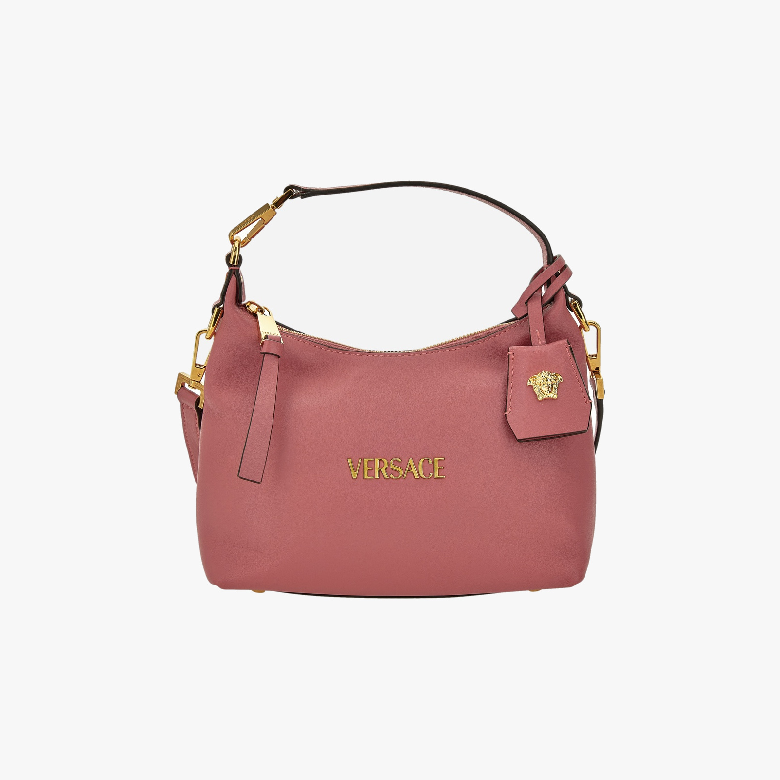 Versace Tag Hobo In Lamb Leather 1018302 1A13171 DTU 1PV2V Versace Tag Hobo In Lamb Leather 1018302 1A13171 DTU 1PV2V