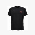 T-Shirt In Jersey Fabric + Versace Stamp Print - Black
