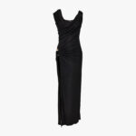 Gown In Responsible Vicose Liquid Jersey - Black