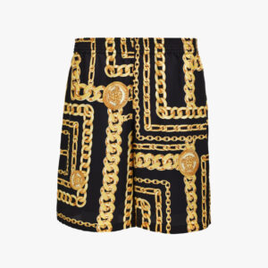 In Twill Poly Medusa Chain Print Allover - Black-Gold