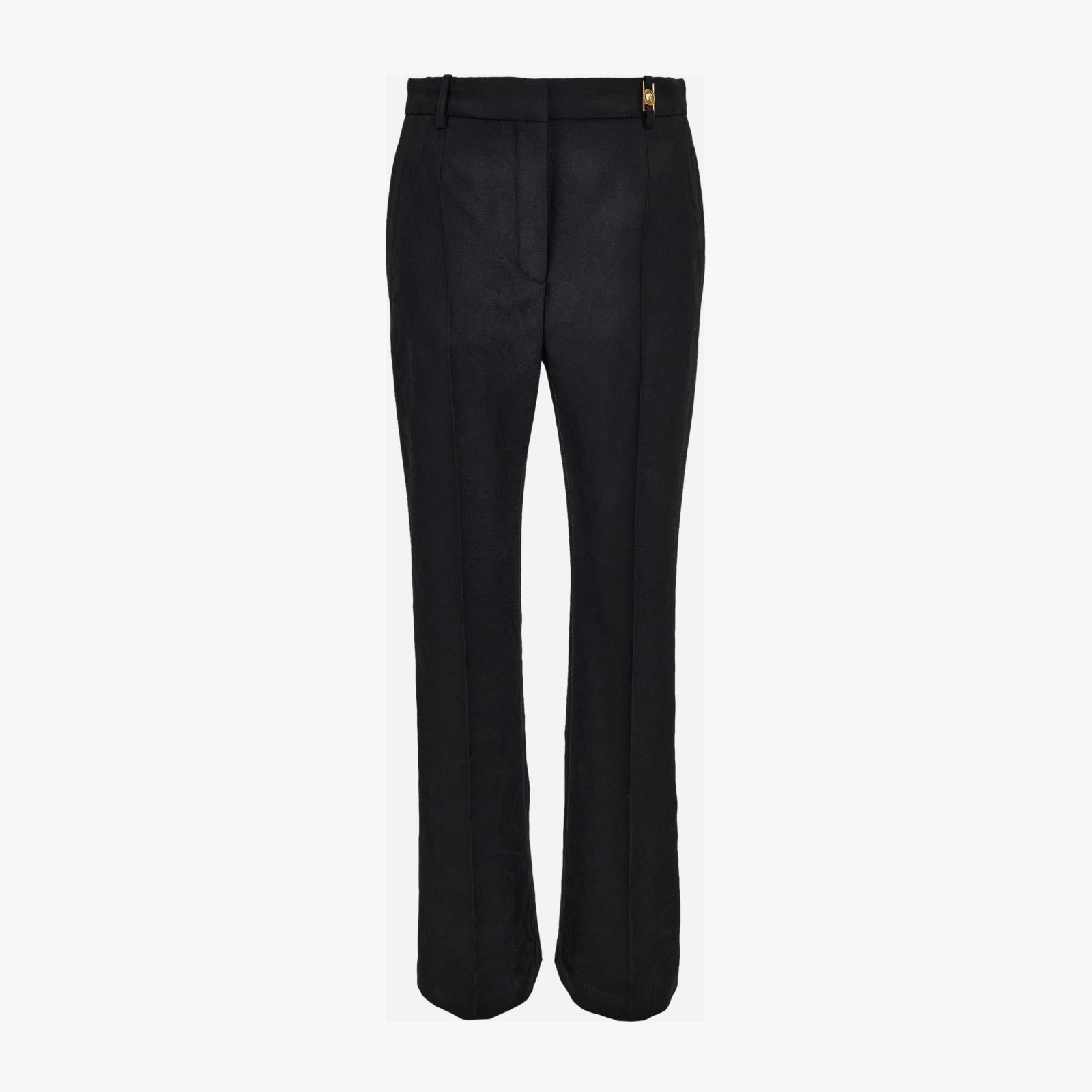 Informal Pant In Wool Baroque Tailoring Fabric - Black Informal Pant In Wool Baroque Tailoring Fabric - Black