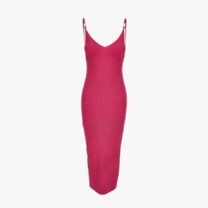 Knit Dress In Viscose Stretch - Dragon Fruit