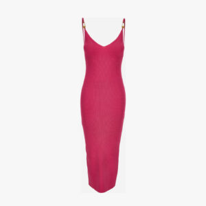 Knit Dress In Viscose Stretch - Dragon Fruit