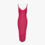 Knit Dress In Viscose Stretch - Dragon Fruit