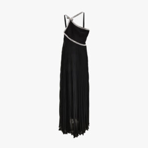 Gown In Techno Georgette - Black