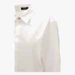 Informal Shirt In Poplin Cotton Fabric-Medusa Embroidery - White-White