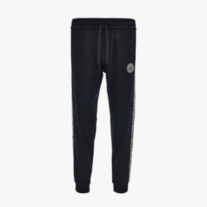 Sweatpant In Non-Brushed Sweat Fabric-Versace Band - Black-White