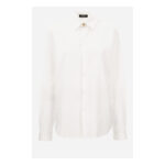 Informal Shirt In Poplin Cotton Fabric-Medusa Embroidery - White-White