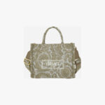 Tote In Embroidery Jacquard Barocco-Calf Leather - Beige-Beige-Versace Gold
