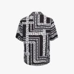 Informal Shirt In Cotton Poplin-Silk Twill Medusa Chain Print And Versace Stamp Embroidery