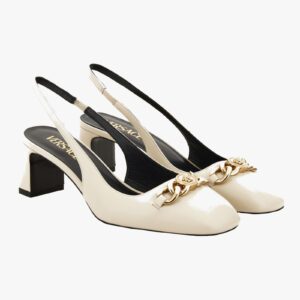 Icon Chain Sling Back In Calf Leather