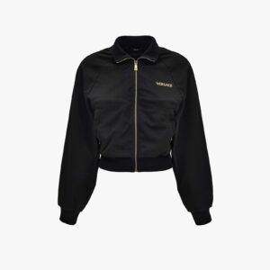 Sweatshirt In Technical Jersey With Medusa Embroidery - Black-Gold