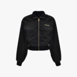 Sweatshirt In Technical Jersey With Medusa Embroidery - Black-Gold