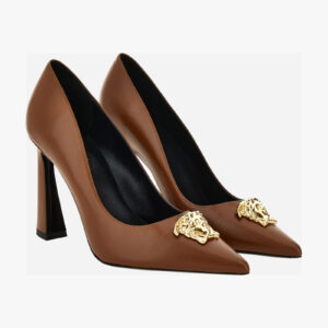 Pump In Calf Leather - Rust-Versace Gold