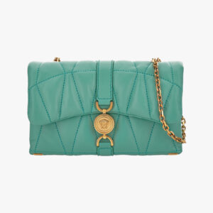Bag Kleio In Quilted Lamb Leather - Sea Green-Versace Gold