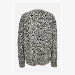 Knit Sweater In Responsible Wool And Mohair Dalmatian Jacquard - White-Black