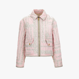 Blouson In Poly Medusa Chain Allover Printed Reversible - Pink-Champagne