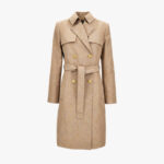 36384042444648Trench/Parka In Baroque Jacquard Cotton Fabric - Sand