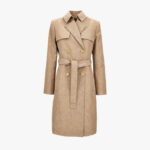 36384042444648Trench/Parka In Baroque Jacquard Cotton Fabric - Sand