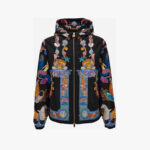Blouson In Coral Theater Printed Technical Fabric - Black-Multicolor