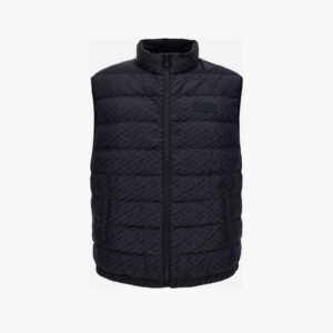 Jacket/Vest In Technical Fabric Jacquard Monogram Lightweight - Black