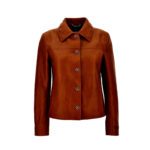 Jacket Leather In Textured Calfskin