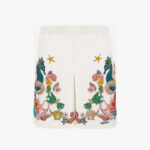 In Poplin Fabric Coral Theatre Crest Print - Multicolor