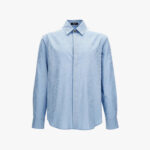 Informal Shirt In Baroque Poplin Fabric - Blue