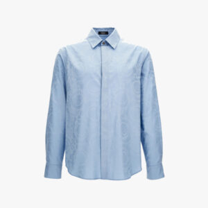 Informal Shirt In Baroque Poplin Fabric - Blue