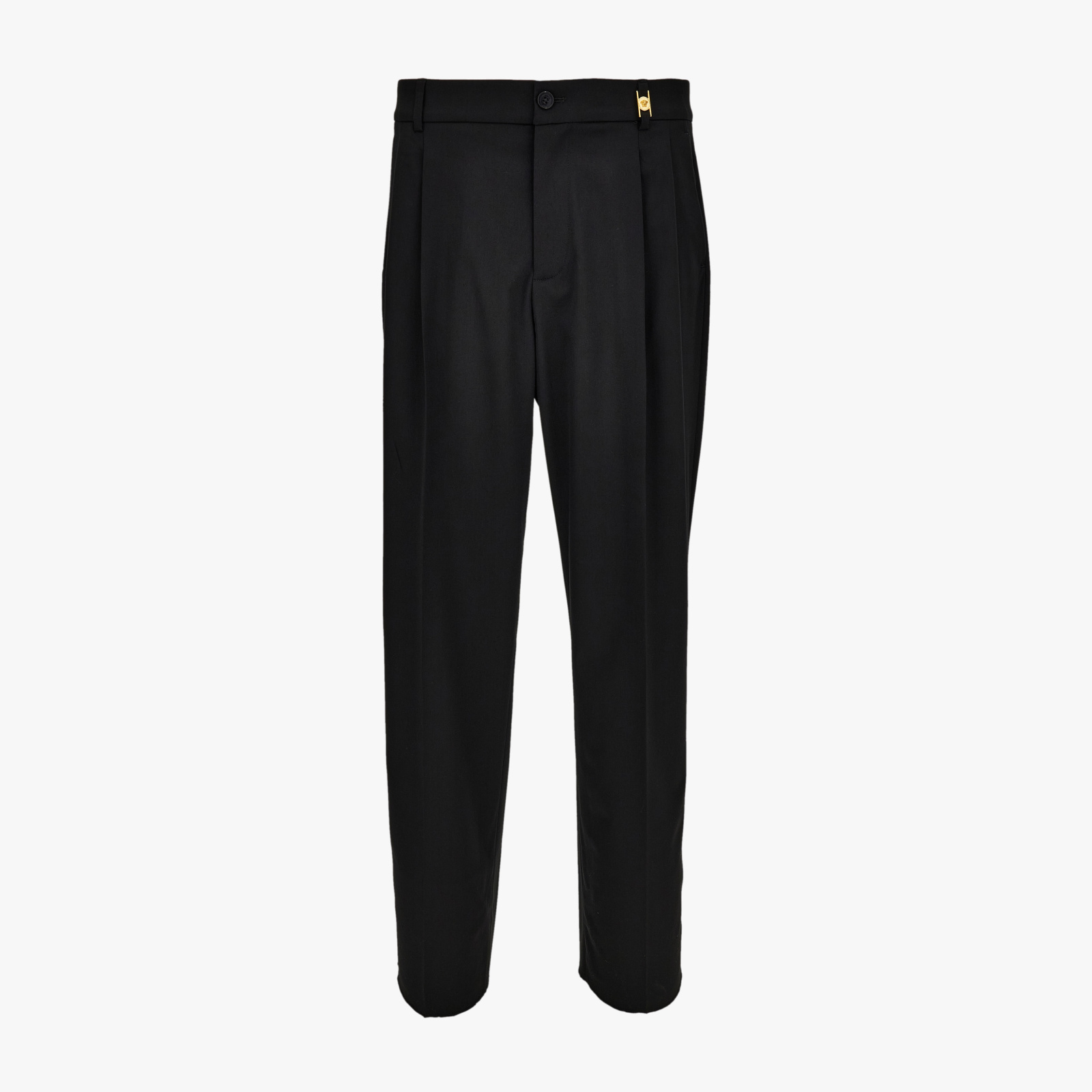 Informal Pant In Sallia Stretch Wool Mixed Fabric - Black Informal Pant In Sallia Stretch Wool Mixed Fabric - Black
