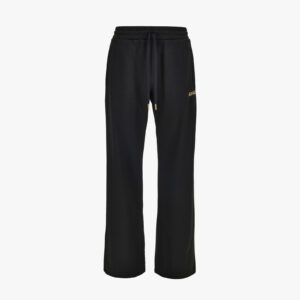 Sweatpant In Technical Jersey With Medusa Embroidery - Black-Gold