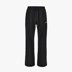 Sweatpant In Technical Jersey With Medusa Embroidery - Black-Gold