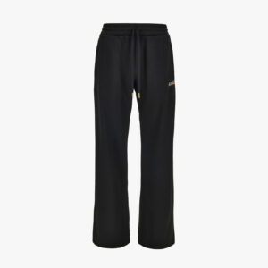 Sweatpant In Technical Jersey With Medusa Embroidery - Black-Gold