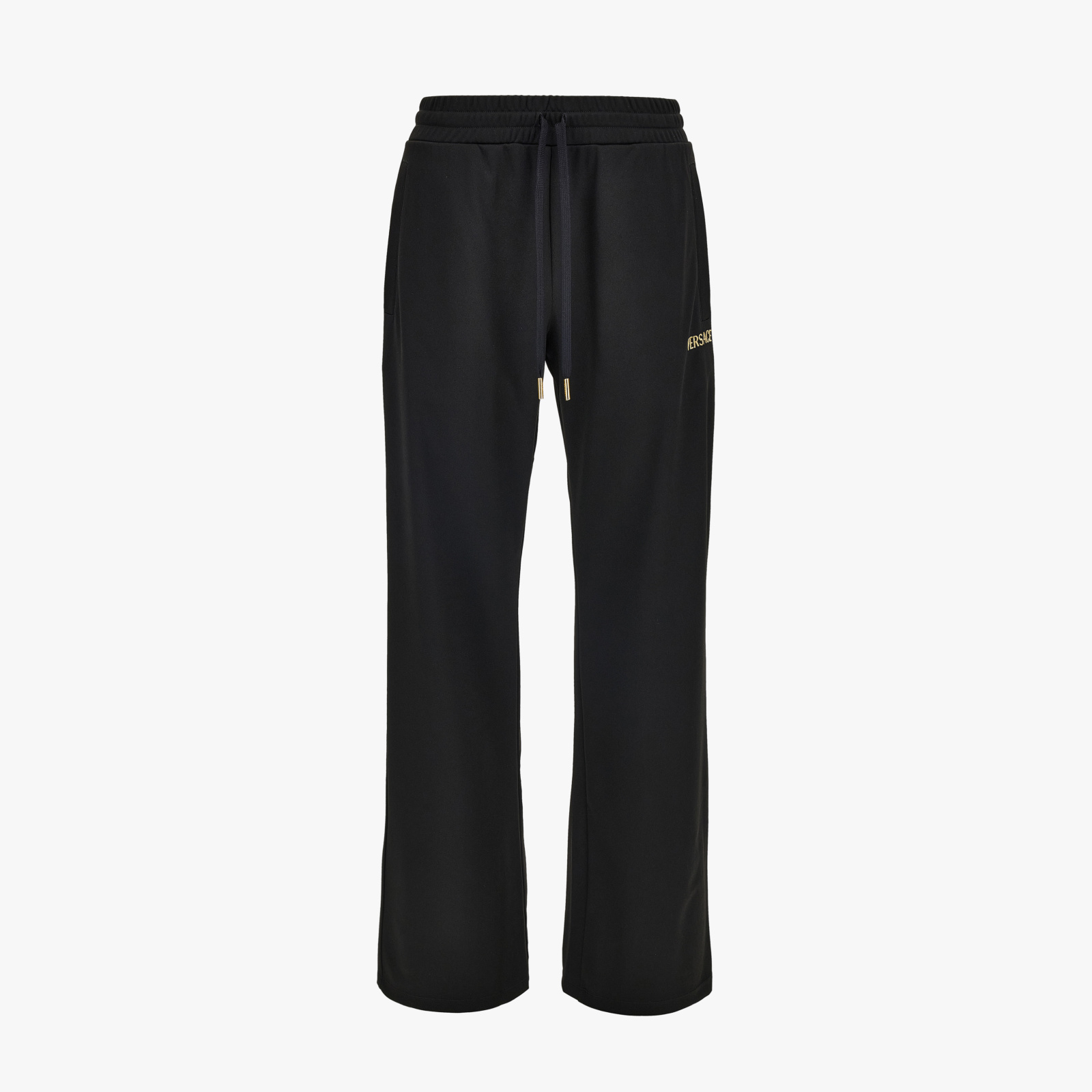Sweatpant In Technical Jersey With Medusa Embroidery - Black-Gold Sweatpant In Technical Jersey With Medusa Embroidery - Black-Gold