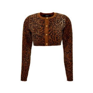 Knit Sweater In Leopard Jacquard Viscose
