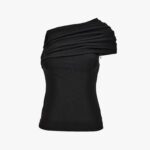 Blouse In Responsible Techno Piquet Stretch - Black