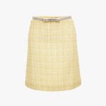 Skirt In Cotton Mix Tweed - Vanilla