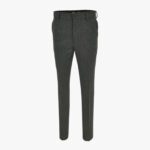Formal Pant In Wool Twill Mouline Fabric