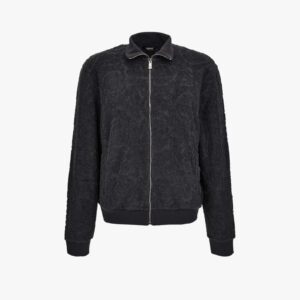 Sweatshirt In Baroque Towel Stitch Jacquard Fabric - Grey