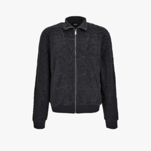 Sweatshirt In Baroque Towel Stitch Jacquard Fabric - Grey