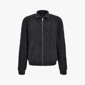 Sweatshirt In Baroque Towel Stitch Jacquard Fabric - Grey