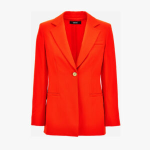 Informal Jacket In Responsible Stretch Wool Gabardine - Scarlet