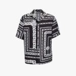 Informal Shirt In Cotton Poplin-Silk Twill Medusa Chain Print And Versace Stamp Embroidery