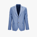 Formal Jacket In Wool Plain Weave Tailoring Fabric - Blue