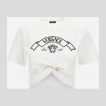 T-Shirt In Jersey Fabric With Verdace Medusa Print - White-Black