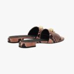La Medusa Sandal In Printed Python Calf Leather
