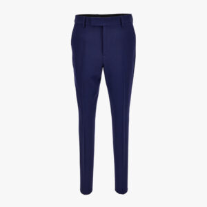 Formal Pant In Grain De Poudre Wool Fabric - Ink