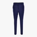 Formal Pant In Grain De Poudre Wool Fabric - Ink