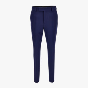 Formal Pant In Grain De Poudre Wool Fabric - Ink